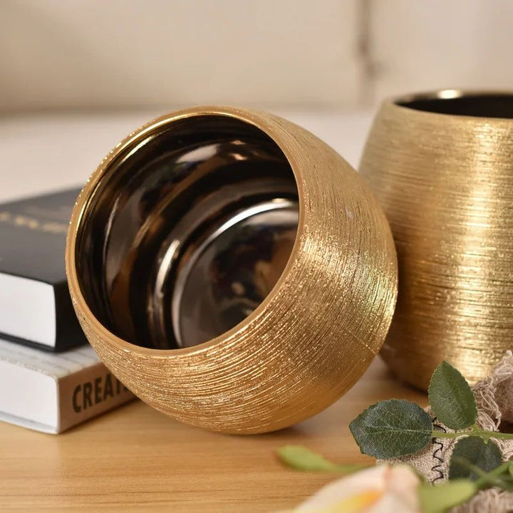 Stornfield | Gold Plated Flower Pot