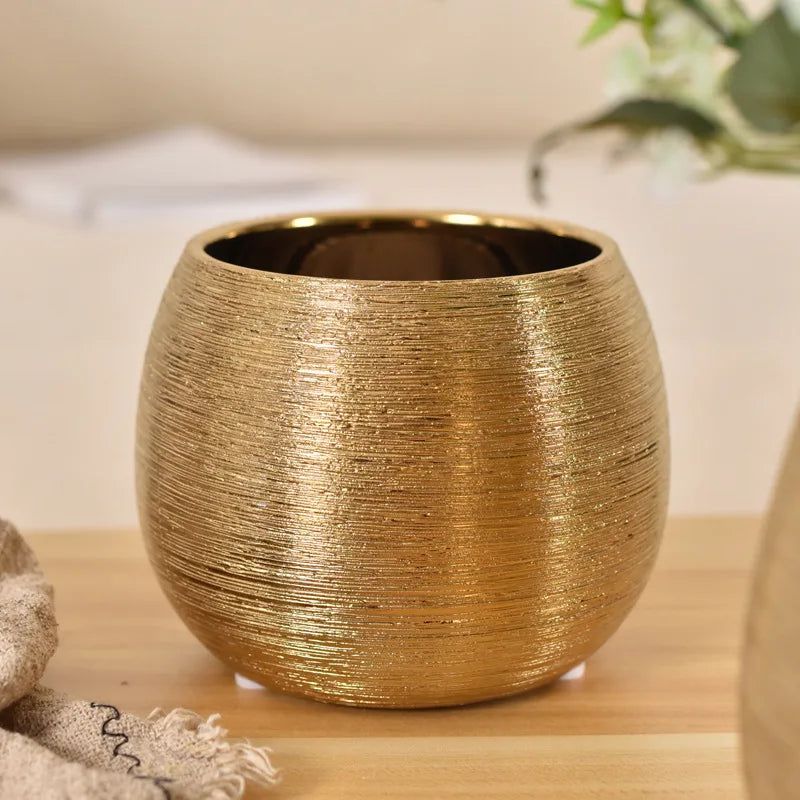 Stornfield | Gold Plated Flower Pot