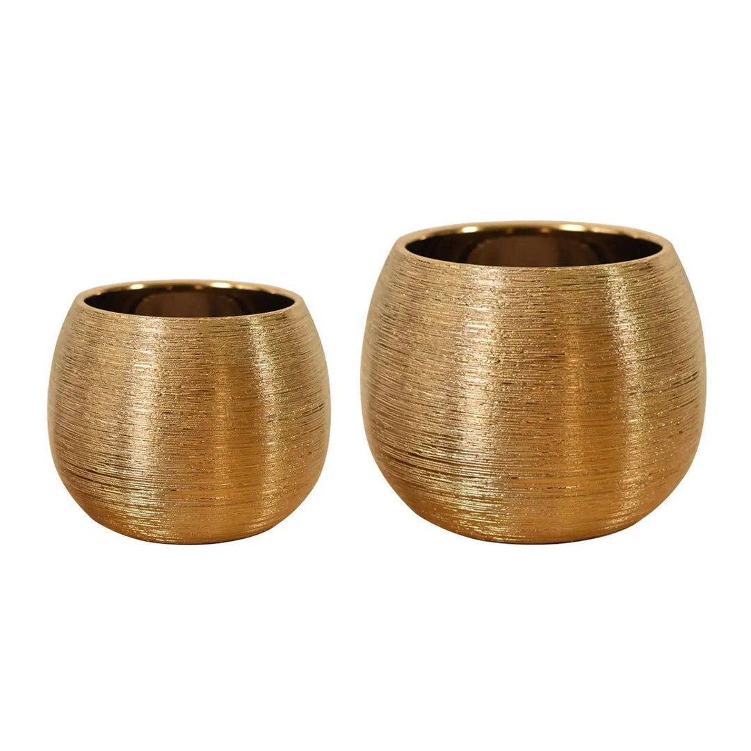 Stornfield | Gold Plated Flower Pot