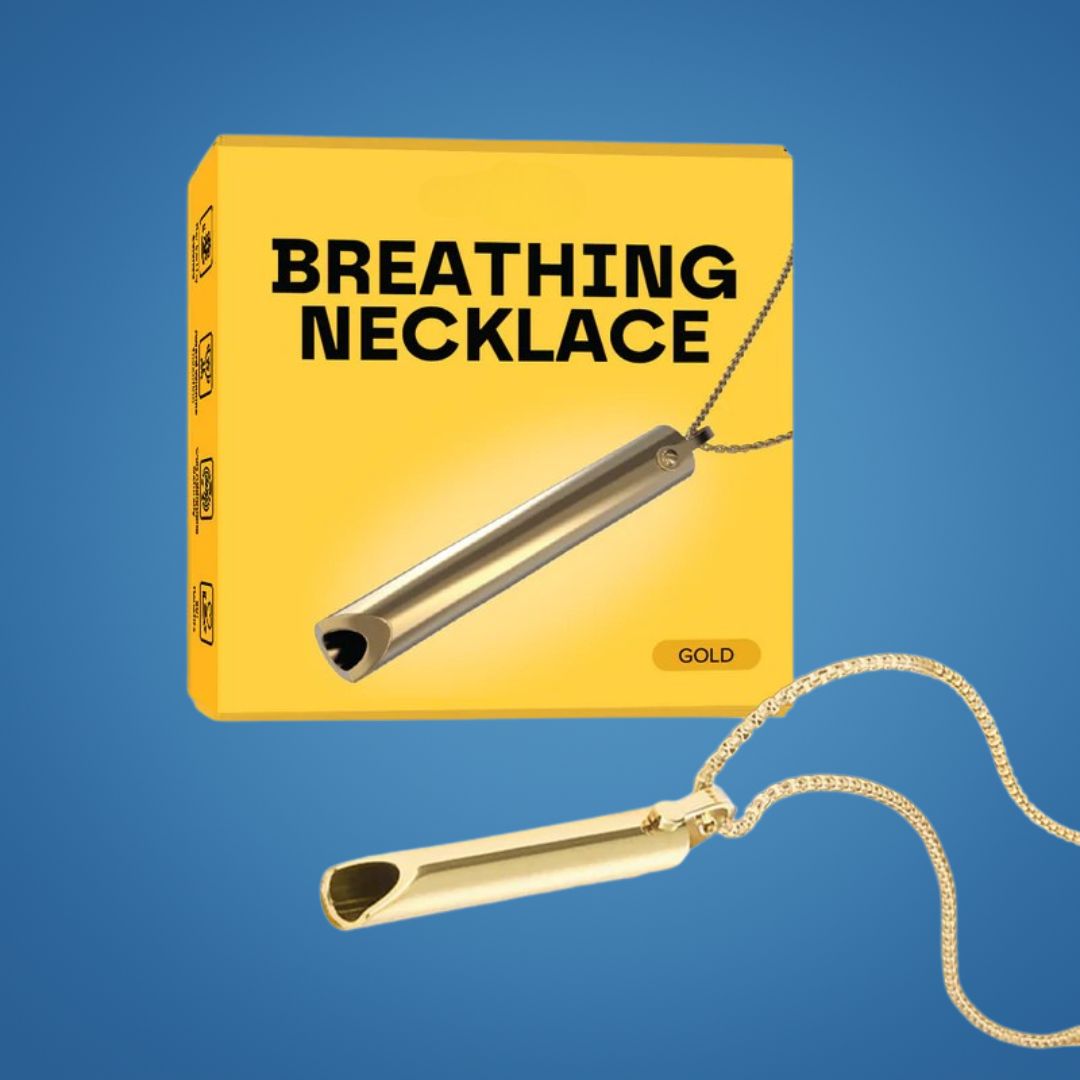 CalmAura | Breathing Necklace for Anxiety Relief – Stainless Steel – Stress Reduction – Mindfulness Aid for Adults Stornfield