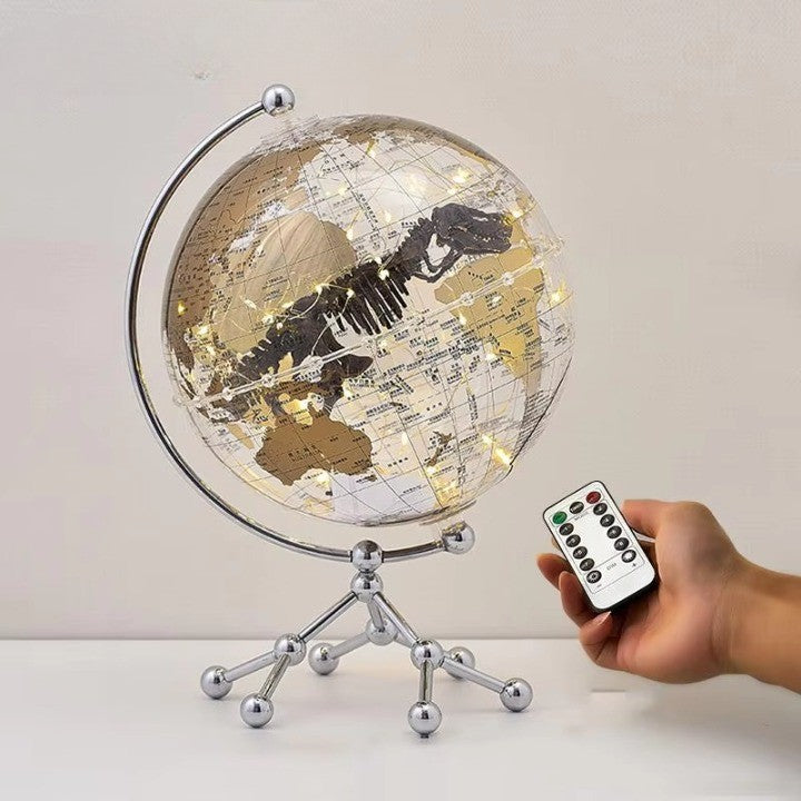 Golden Sail World Map Decor LED Light | Stornfield
