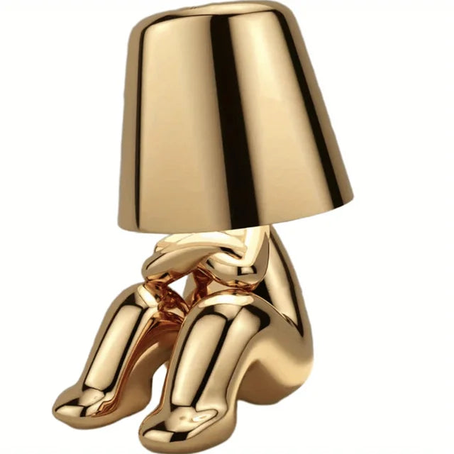Modern LED table lamp in sculpture design – Decorative statue lamp for living room | Stornfield