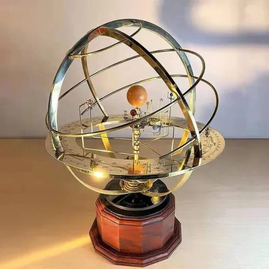 KosmosMaster Grand Orrery – Handcrafted Solar System Model with 28 Moons and 9 Planets | Stornfield