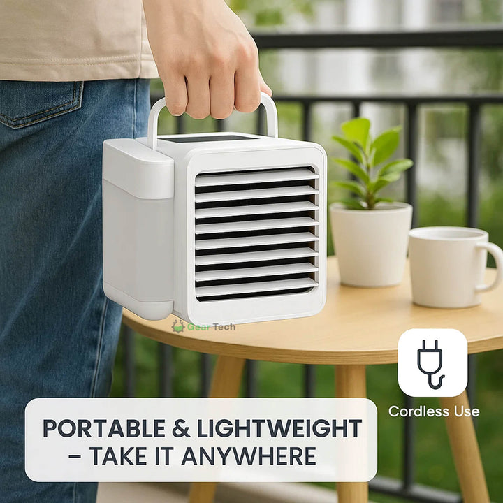 MicroCool Mini Air Conditioner Portable Evaporative Swamp Cooler with 1000ml Water Tank | Stornfield