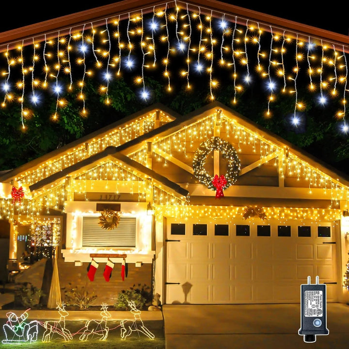 Stornfield | GlowCurtain LED String Lights | Outdoor Party Lighting | Warm White | Perfect Event Decoration