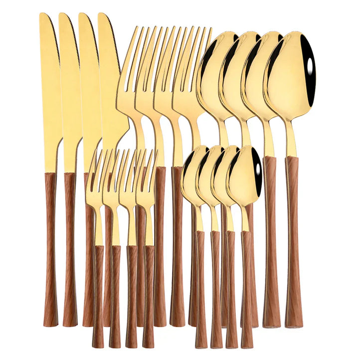 Stornfield | RusticDining | Stainless Steel Cutlery with Wooden Handles