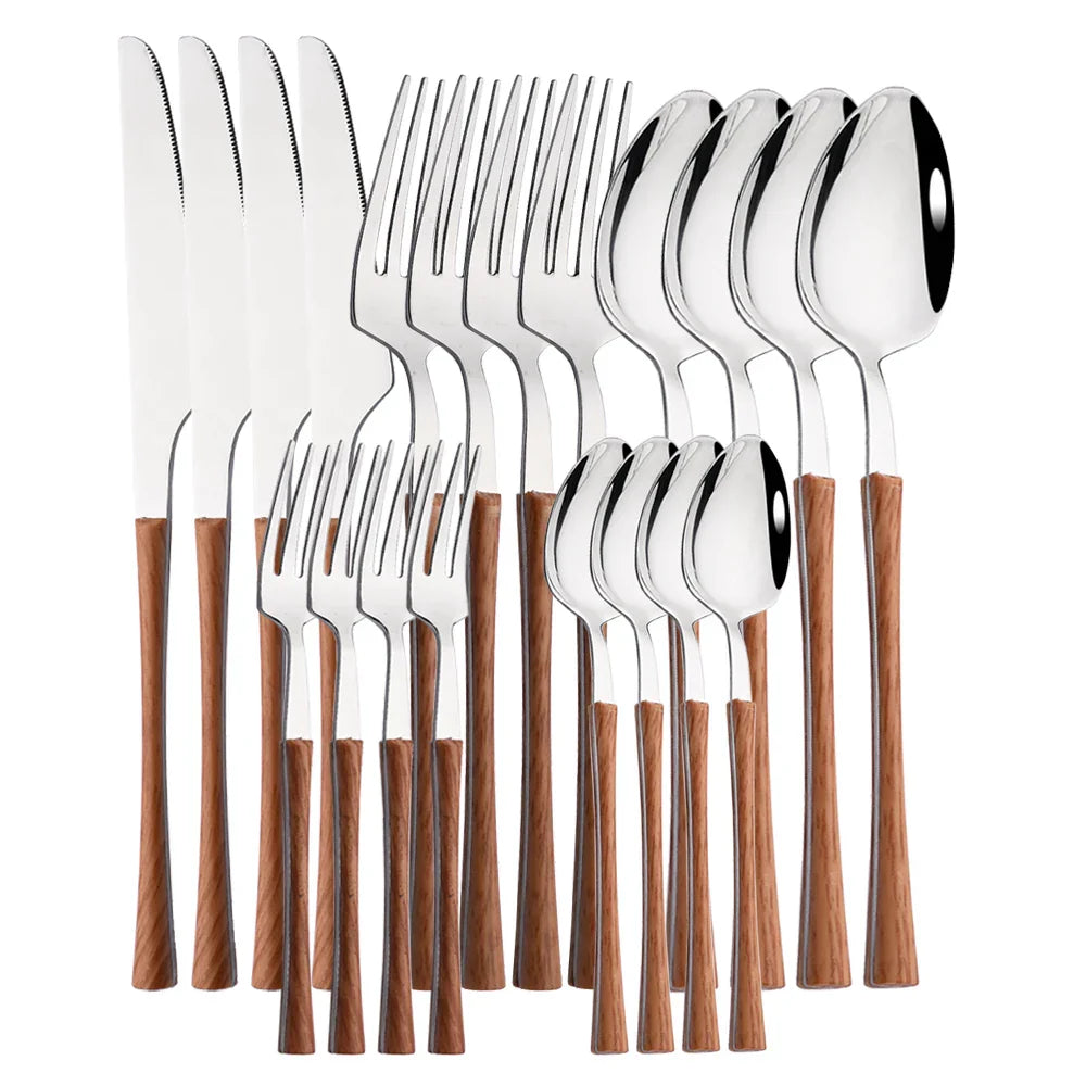 Stornfield | RusticDining | Stainless Steel Cutlery with Wooden Handles