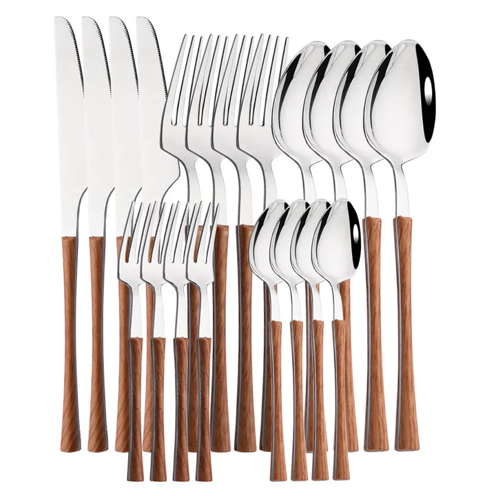 Stornfield | RusticDining | Stainless Steel Cutlery with Wooden Handles