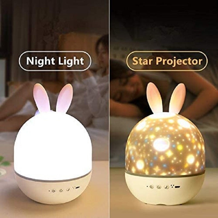 LED Universe Stars Bunny Projector Night Light | Stornfield