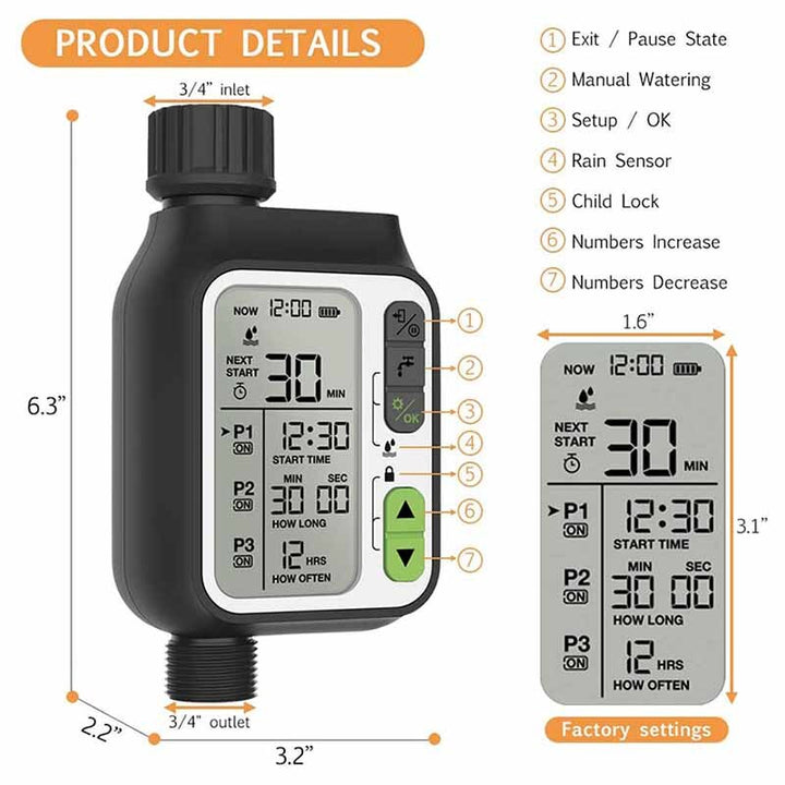 Automatic Garden Watering Timer Sensor | Stornfield