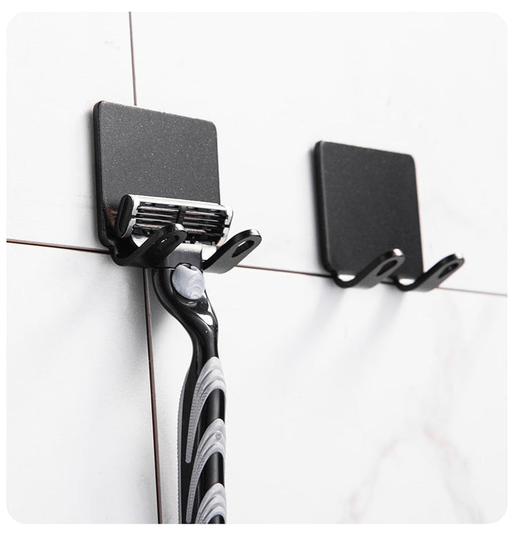 Stornfield | No-Drill Razor Storage Hook (1/2/3 Pieces) - Wall-Mounted Men's Razor Holder for Bathroom