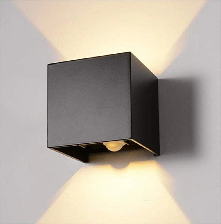 Ari - Outdoor Square Up/Down Wall Sensor Light IP65 | Stornfield