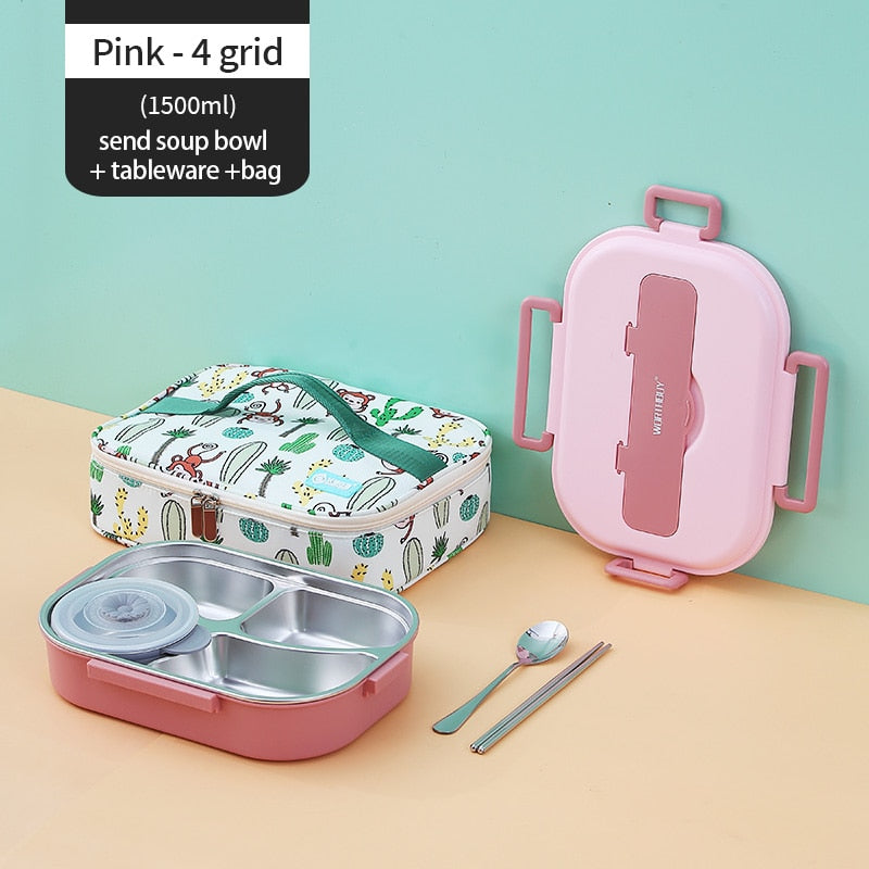 Stainless Steel Multi Compartment Kids Lunch Box | Stornfield