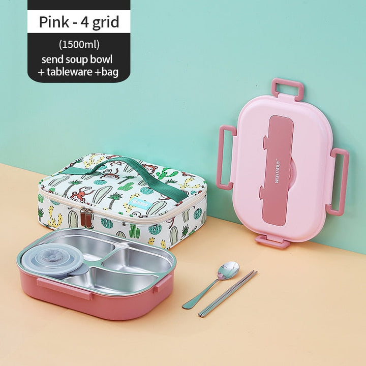 Stainless Steel Multi Compartment Kids Lunch Box | Stornfield