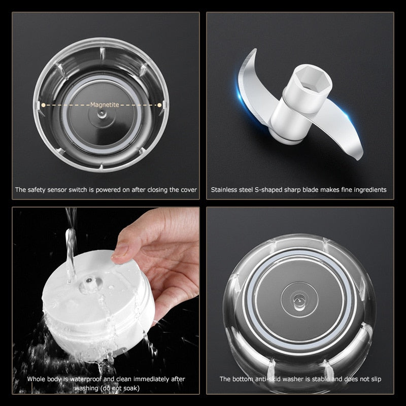MiniChop Electric Chopper – 150ml – USB rechargeable – Compact & Powerful | Stornfield