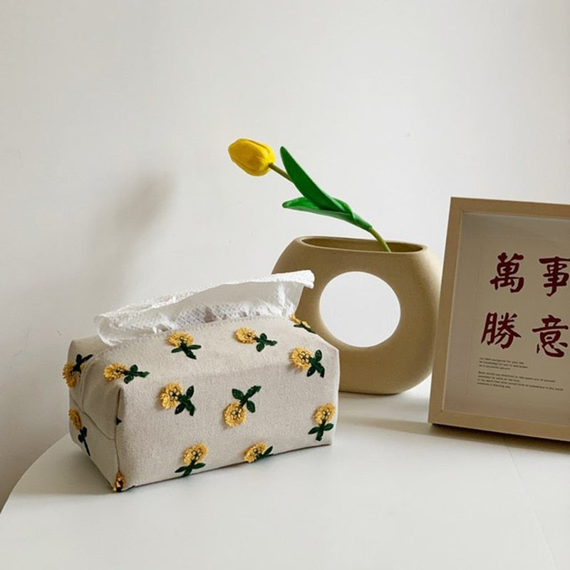 Japanese Style Environment Friendly Flower Tissue Box | Stornfield