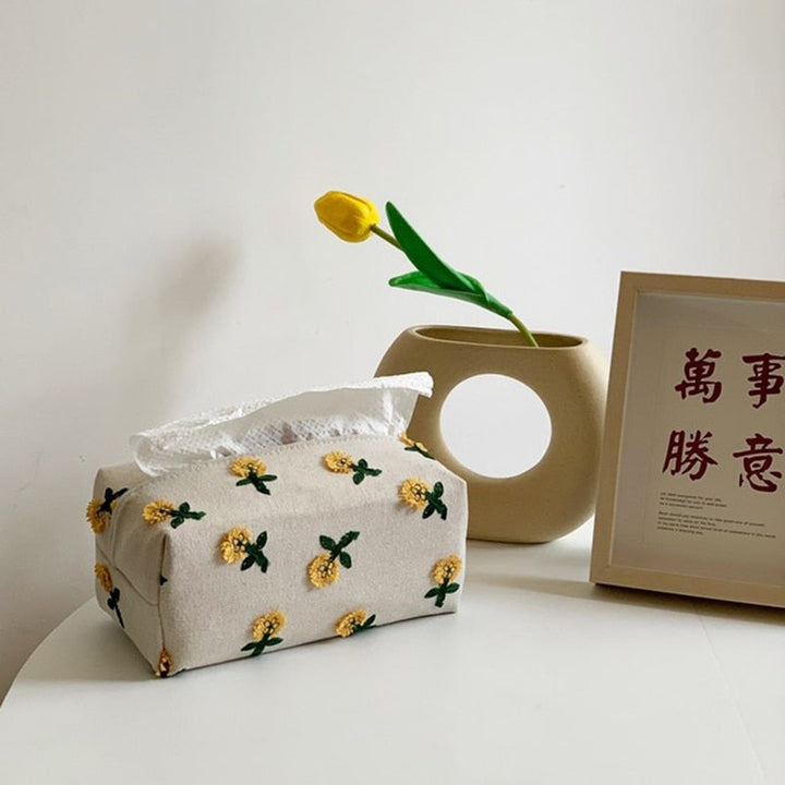 Japanese Style Environment Friendly Flower Tissue Box | Stornfield