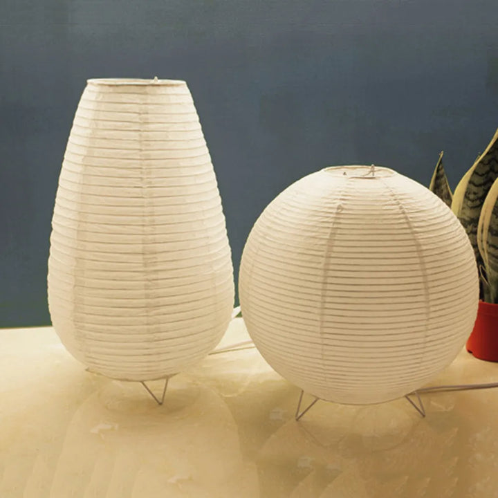 Stornfield | Japanese Wabi-Sabi Style Cylindrical Rice Paper Lamp