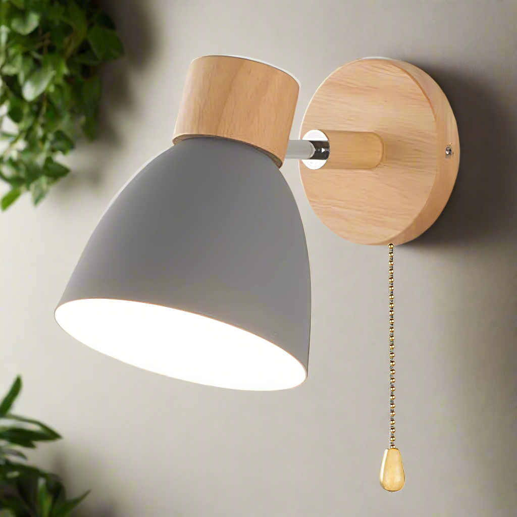 Stornfield | Frendorf - Nordic Modern Wooden Hanging Switch Wall Sconce