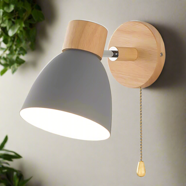 Stornfield | Frendorf - Nordic Modern Wooden Hanging Switch Wall Sconce