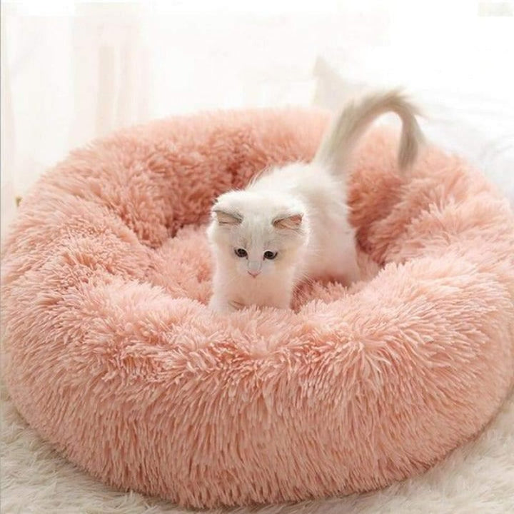 Stornfield | PawNest Soothing Donut Cat Bed | Round Plush Kennel | Stress-Reducing and Comfortable | Perfect for Cats and Small Dogs