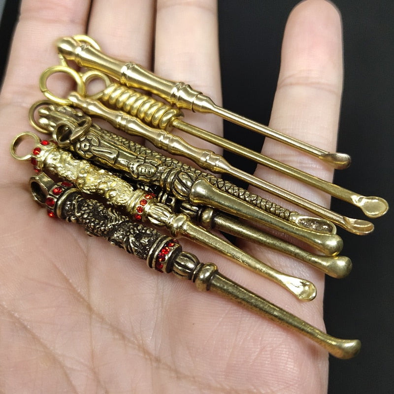Retro Radiance Brass Mini Tool Vintage Keychain | Stornfield