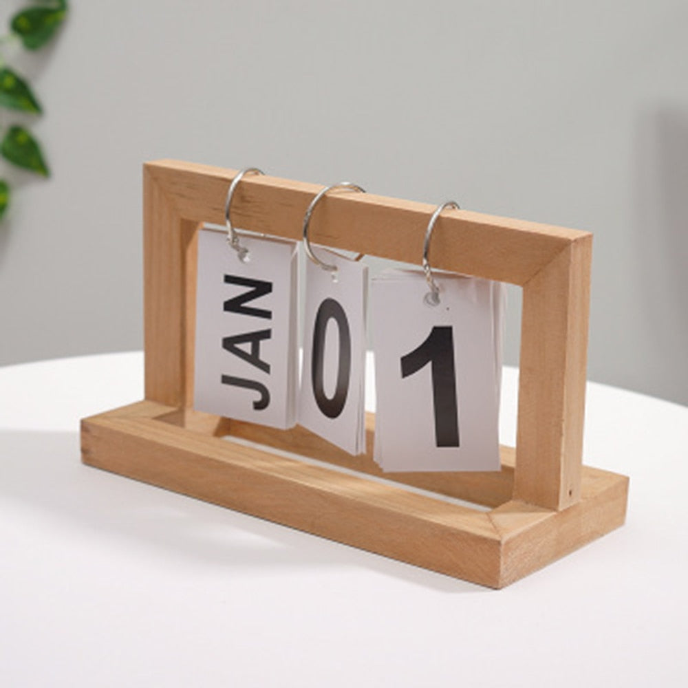 Wooden Flip Desktop Daily Calendar | Stornfield