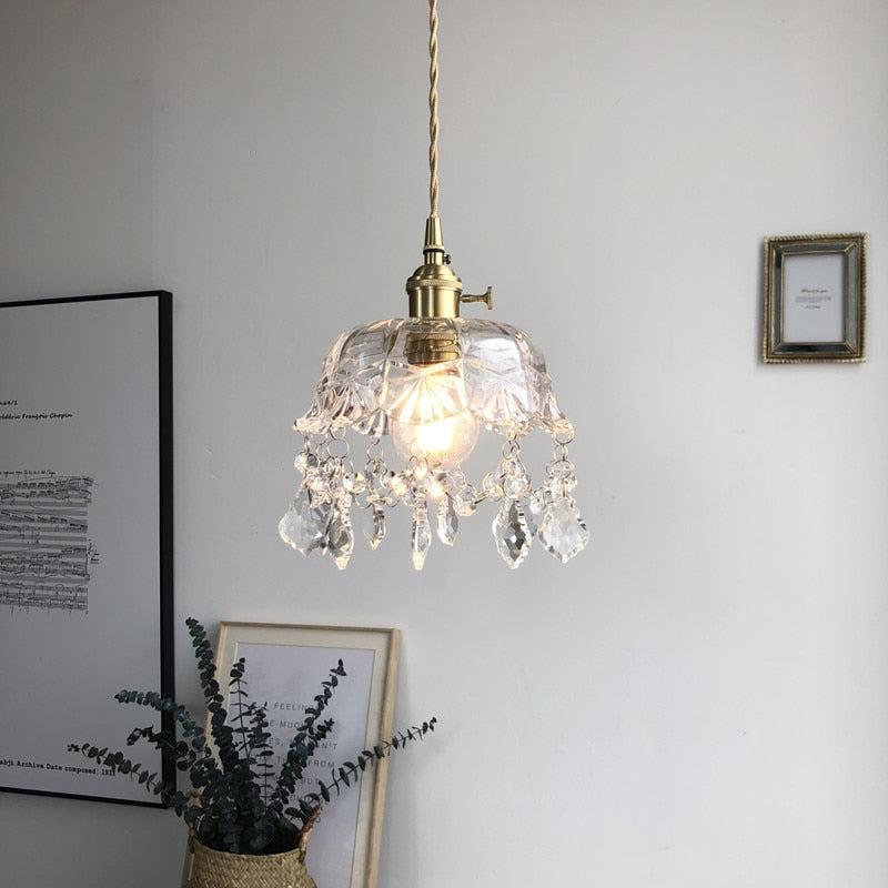Stylish Crystal Pendant Lamp - Elara | Stornfield
