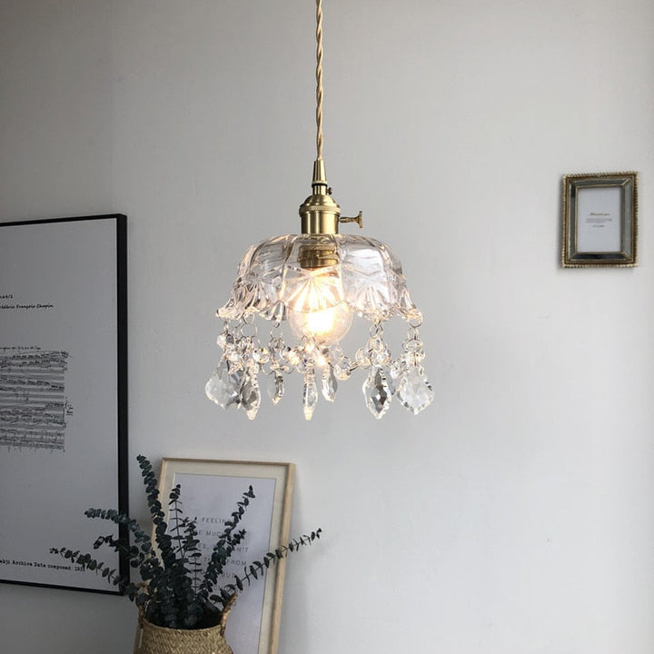 Stylish Crystal Pendant Lamp - Elara | Stornfield
