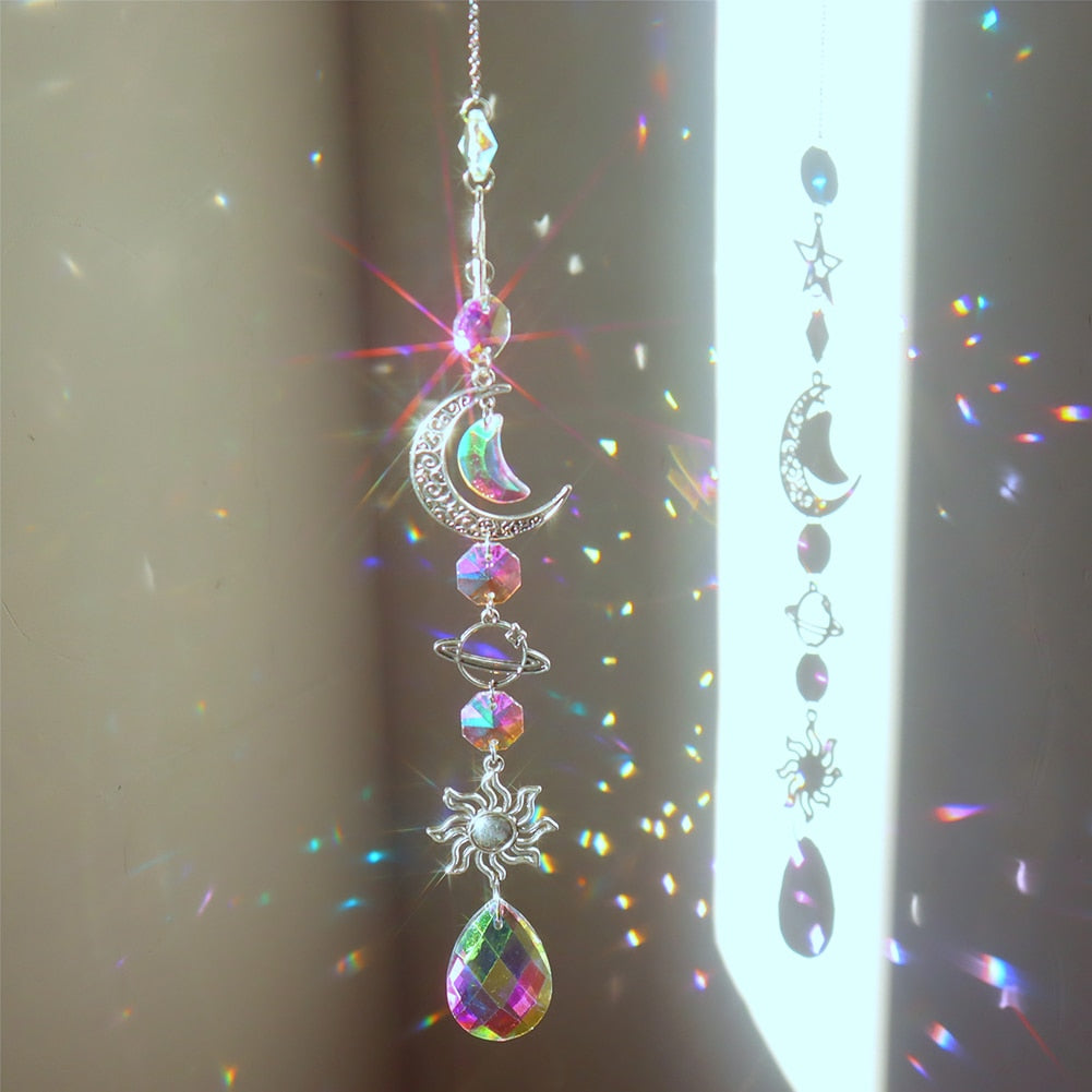 Dream Combo Symphony Crystal Wind Chime Moon Sun Catcher | Stornfield