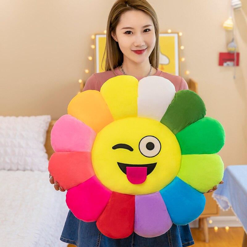 Stornfield | Colorful Sunflower Comfortable Plush Seat Cushion