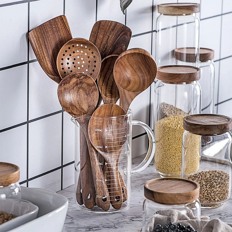 TeakChef 7-Piece Kitchen Utensil Set Premium Teak Tools | Stornfield