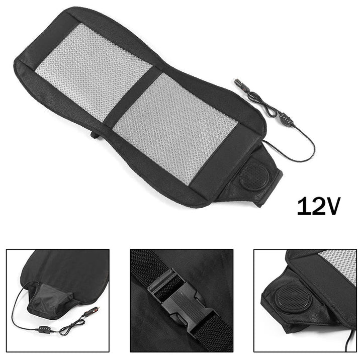 DC 12V 3D Car Seat Cooling Cushion | 8-Fan Ventilated Summer Air Seat for Fast Cooling | Stornfield