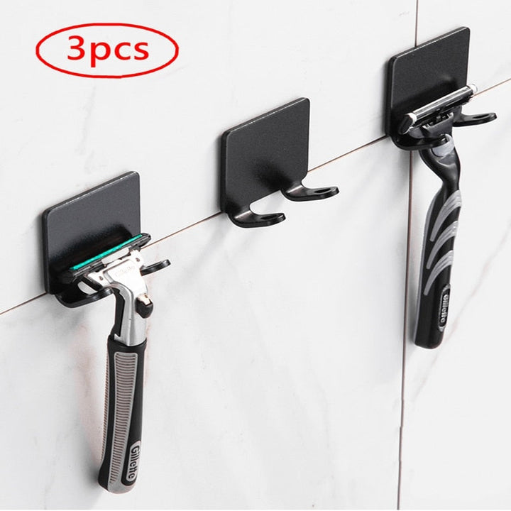 Stornfield | No-Drill Razor Storage Hook (1/2/3 Pieces) - Wall-Mounted Men's Razor Holder for Bathroom