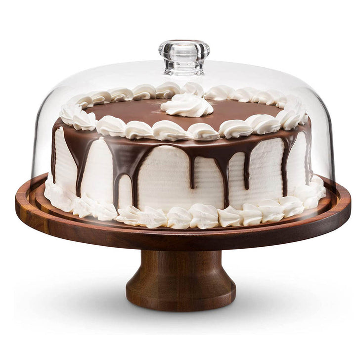 Stornfield | Cake Stand Serving Plate Tray, Acacia Wood
