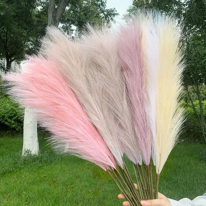 Stornfield | 5pcs 100cm Artificial Pampas Grass Dried Flower Bouquet Wedding Party Home Decor Room Artificial Plant Decoration Supplies