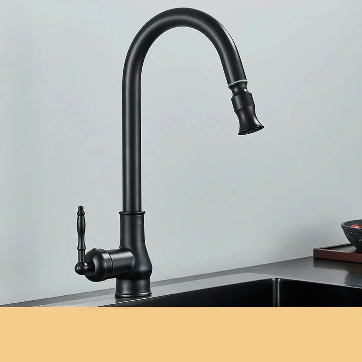 Stornfield | VintageTap Antique Brass Kitchen Tap – Retro Style Mixer Faucet with Swivel Spout