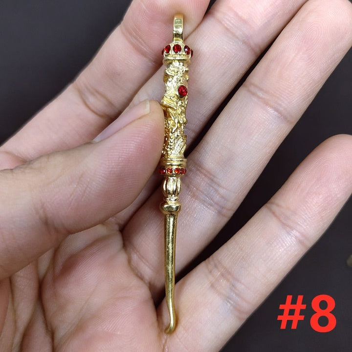 Retro Radiance Brass Mini Tool Vintage Keychain | Stornfield