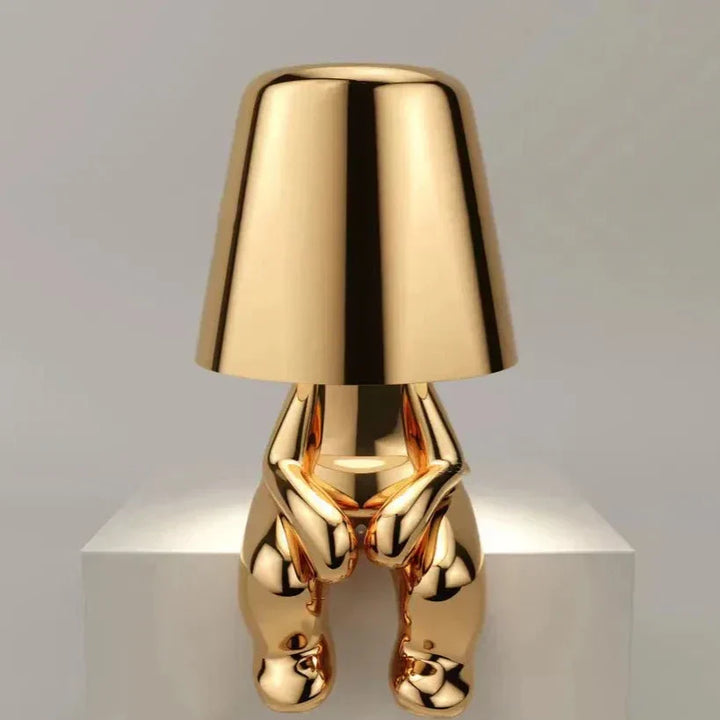 Stornfield | LED Golden Man Table Lamp – Playful Bedside Lamp for Bedroom and Decor