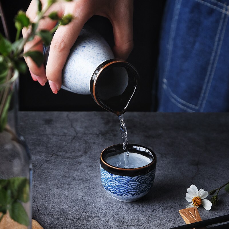 Stornfield | Japanese-style Sake Wine, Chinese Hot Wine Set, Ceramic Sake Set for Ladies