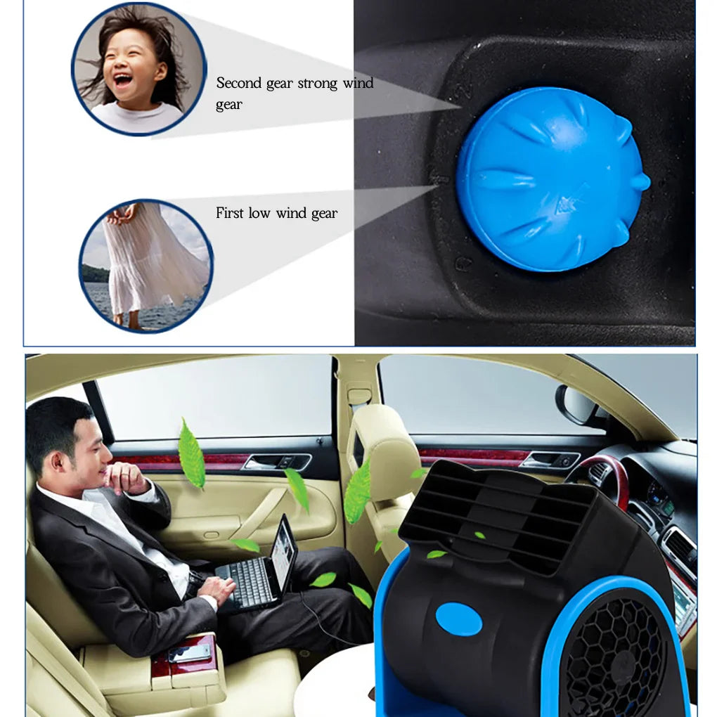 Portable DC 12V-24V Car AC Air Fan Cooler Car Bladeless Air Conditioner Summer Car Vehicle Truck Cooling Air Fan | Stornfield