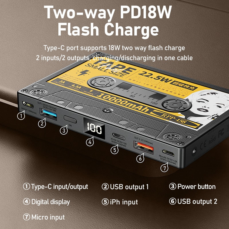 Retro Cassette Power Bank | Stonrfield