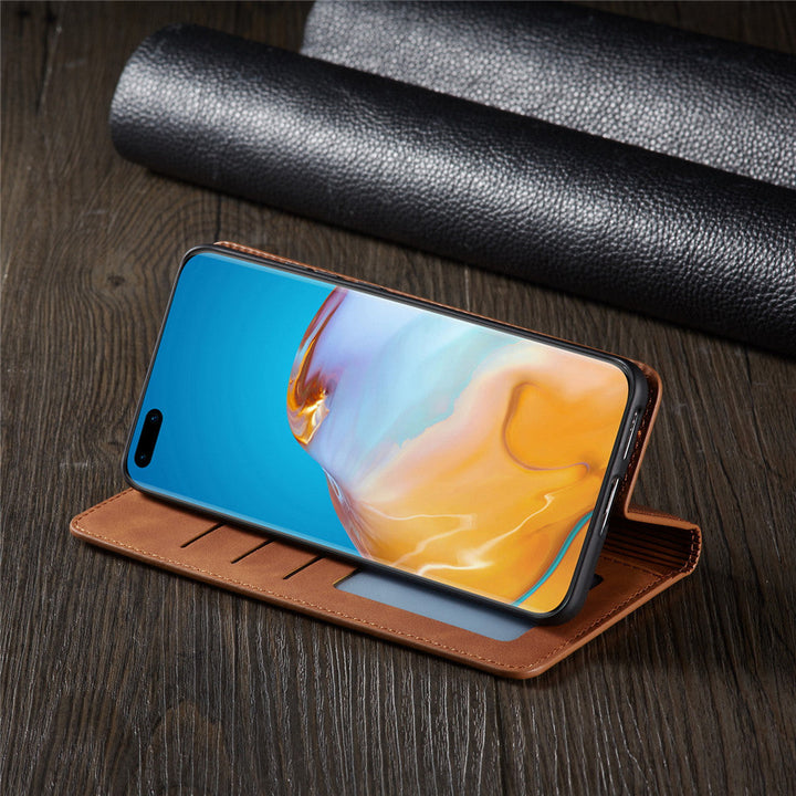 Stornfield | Huawei Case: Magnetic Leather Pouch for Stylish Protection
