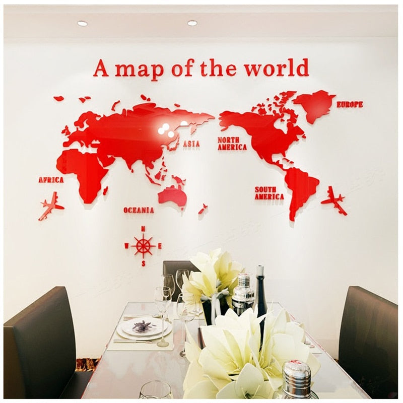 Globe Vision World Map Sticker | Stornfield