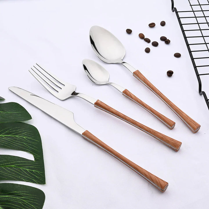 Stornfield | RusticDining | Stainless Steel Cutlery with Wooden Handles