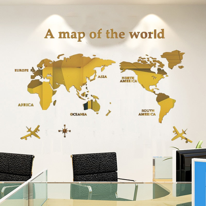 Globe Vision World Map Sticker | Stornfield