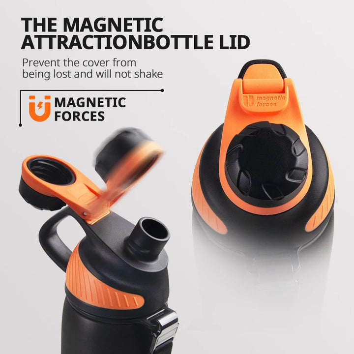 Stainless steel vacuum bottle 1000 ml with magnetic lid | Stornfield