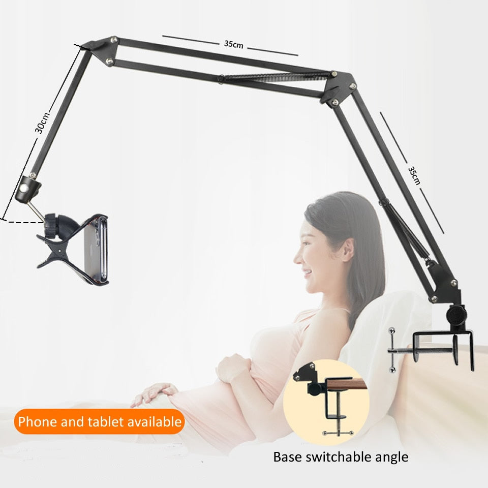 Stornfield | Long Arm Heavy-Duty Desk Mount Tablet Holder