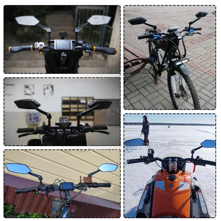 360° rearview mirror for bicycle with handlebar mount | Stornfield