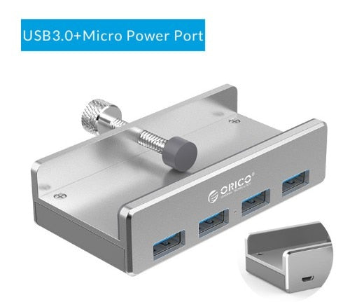 4 Port Clip-Type USB 3.0 Aluminum Hub | Stornfield
